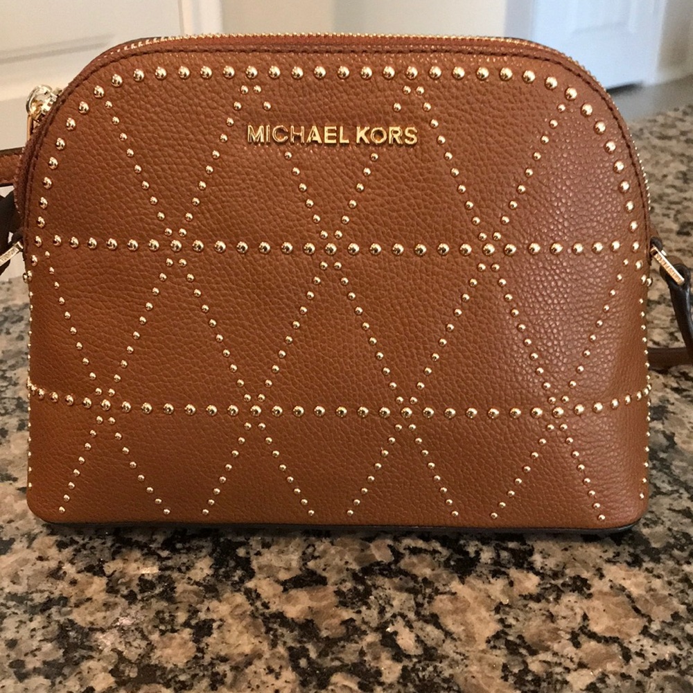NWT Michael Kors Adele Dome Leather Crossbody